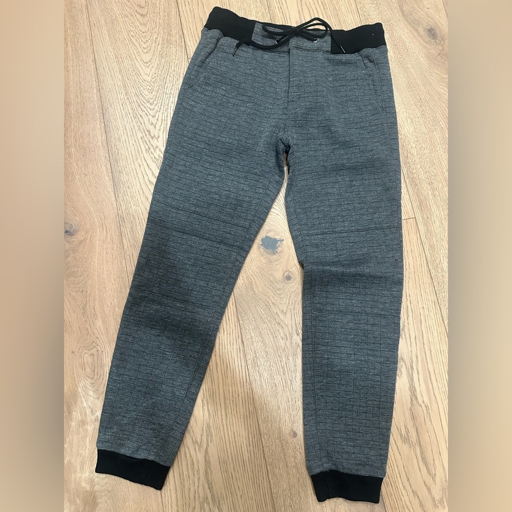 Gray Textured Pants